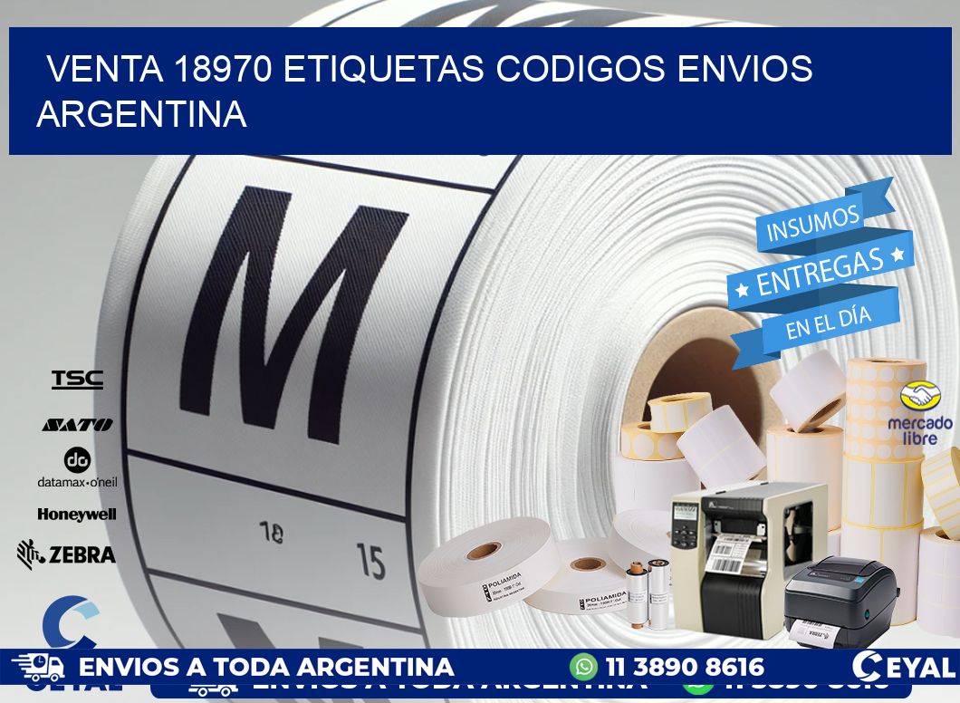 VENTA 18970 ETIQUETAS CODIGOS ENVIOS ARGENTINA