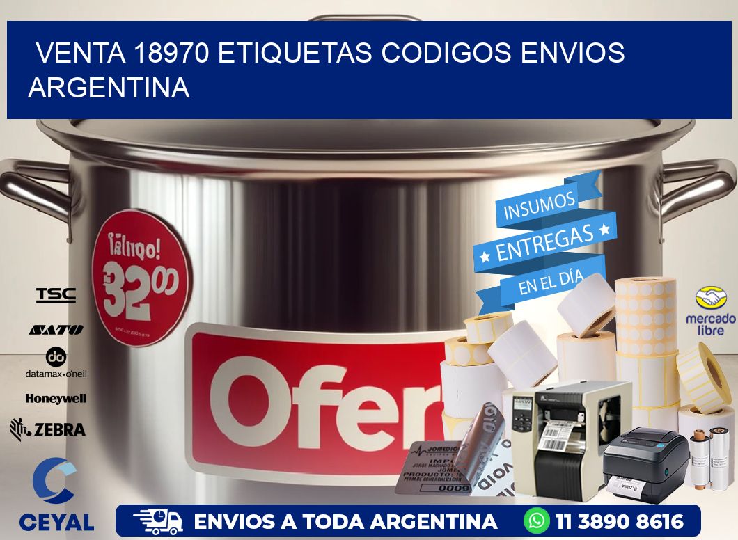 VENTA 18970 ETIQUETAS CODIGOS ENVIOS ARGENTINA