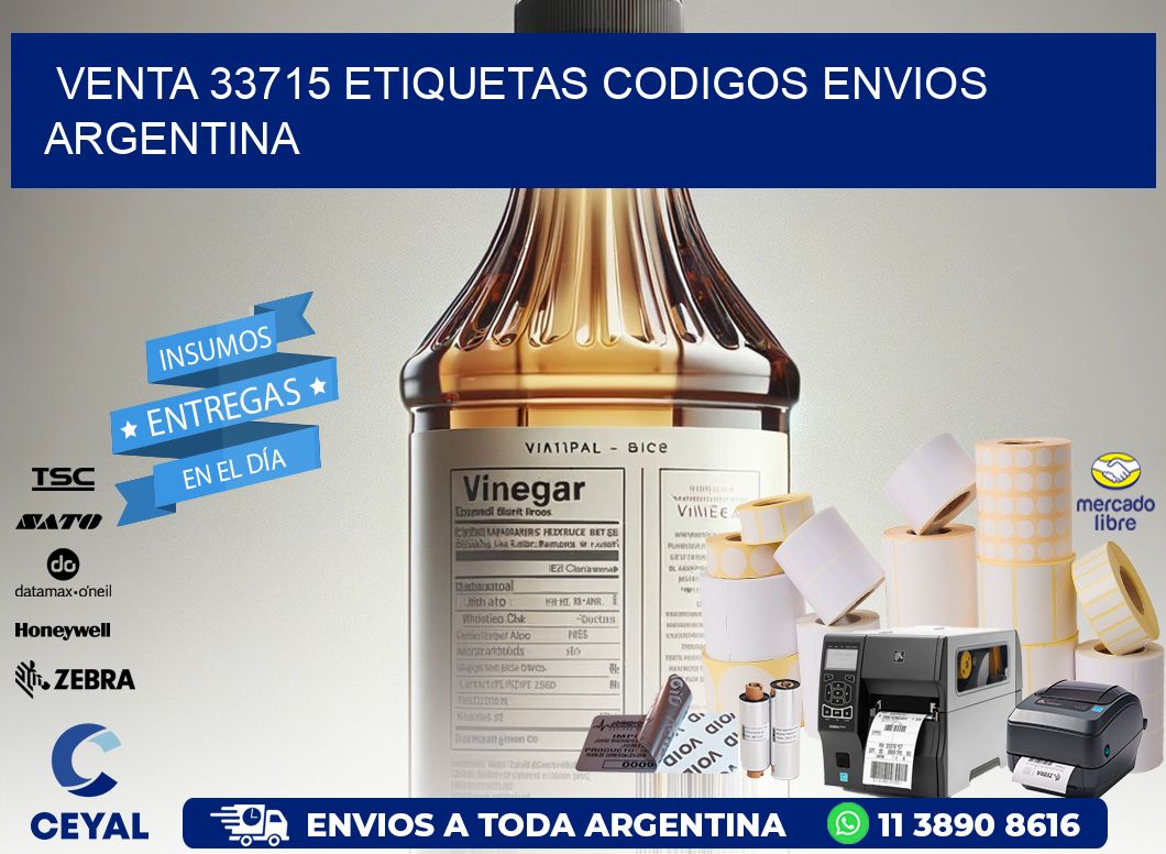 VENTA 33715 ETIQUETAS CODIGOS ENVIOS ARGENTINA