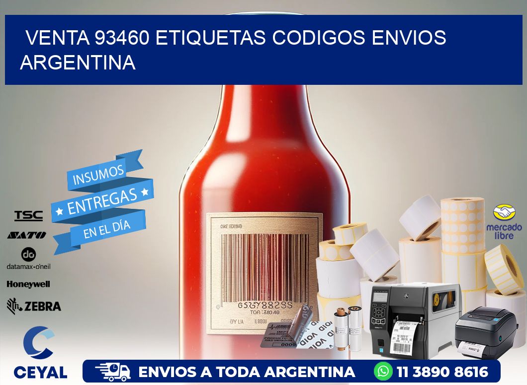 VENTA 93460 ETIQUETAS CODIGOS ENVIOS ARGENTINA