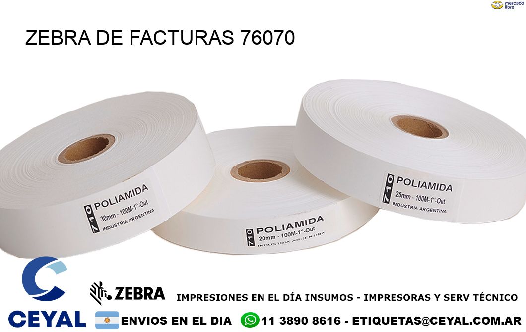 ZEBRA DE FACTURAS 76070