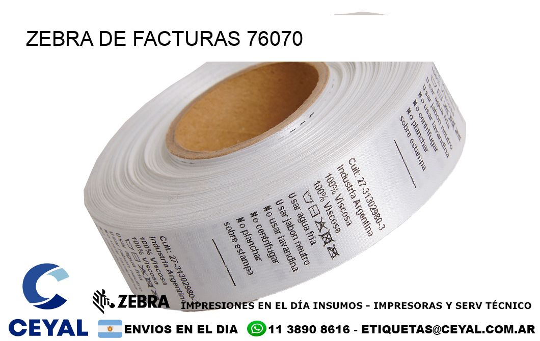 ZEBRA DE FACTURAS 76070