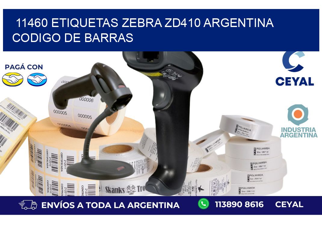 11460 etiquetas zebra zd410 argentina CODIGO DE BARRAS