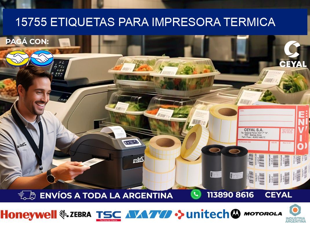 15755 ETIQUETAS PARA IMPRESORA TERMICA