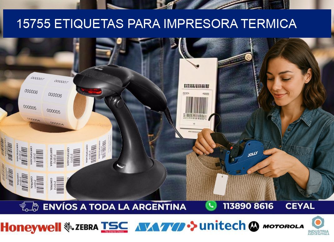 15755 ETIQUETAS PARA IMPRESORA TERMICA