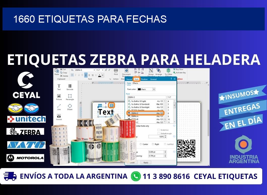 1660 ETIQUETAS PARA FECHAS