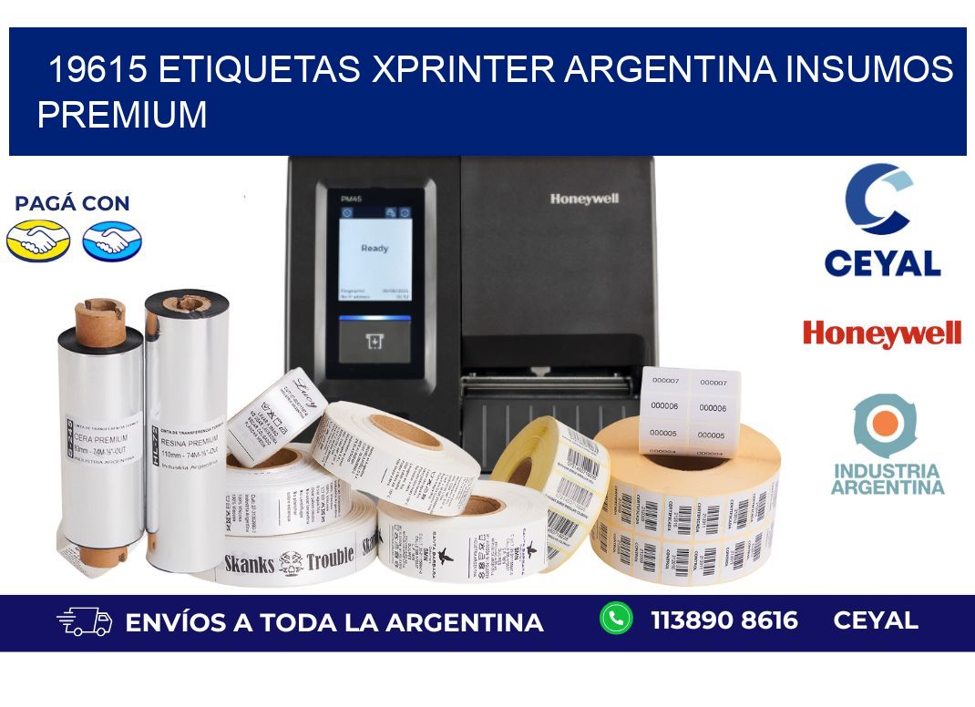 19615 etiquetas xprinter argentina INSUMOS PREMIUM