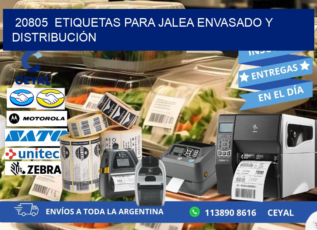 20805  ETIQUETAS PARA JALEA ENVASADO Y DISTRIBUCIÓN