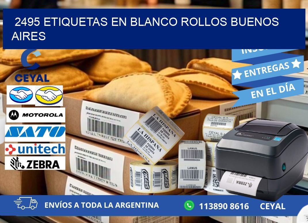 2495 ETIQUETAS EN BLANCO ROLLOS BUENOS AIRES