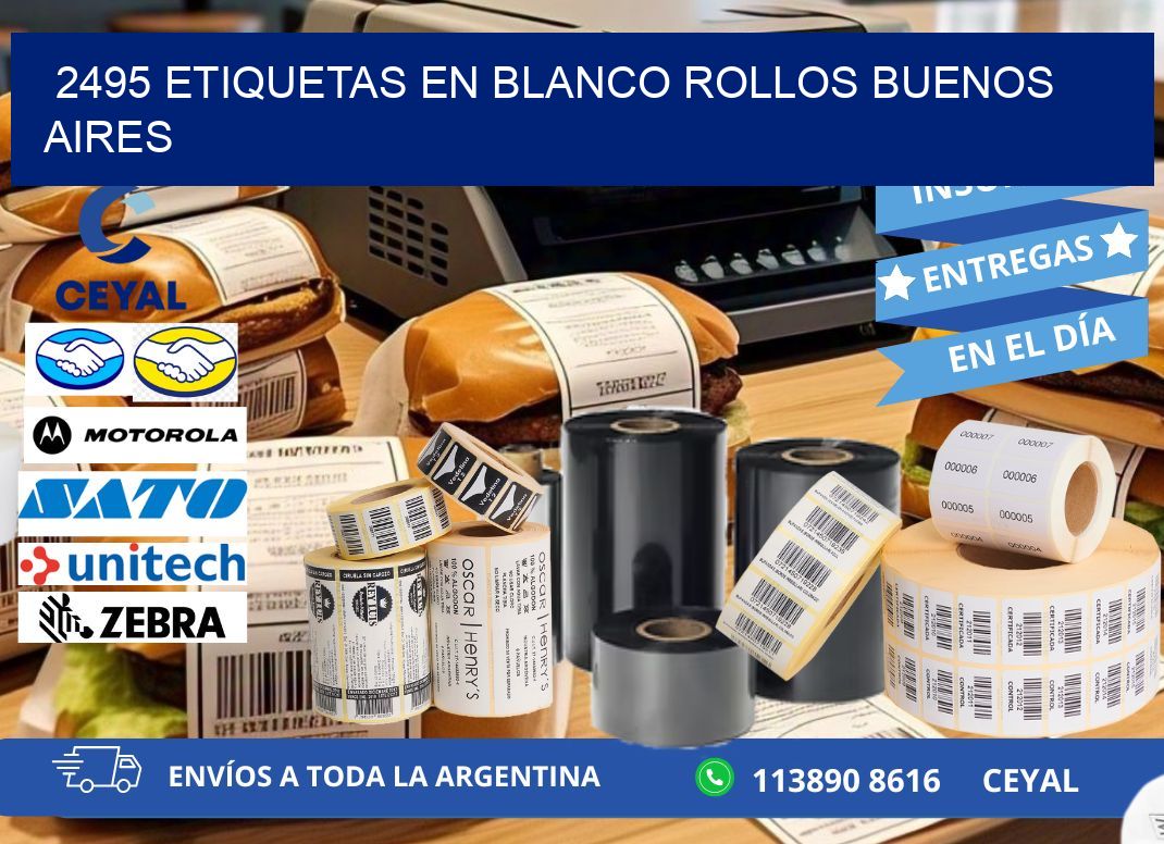 2495 ETIQUETAS EN BLANCO ROLLOS BUENOS AIRES