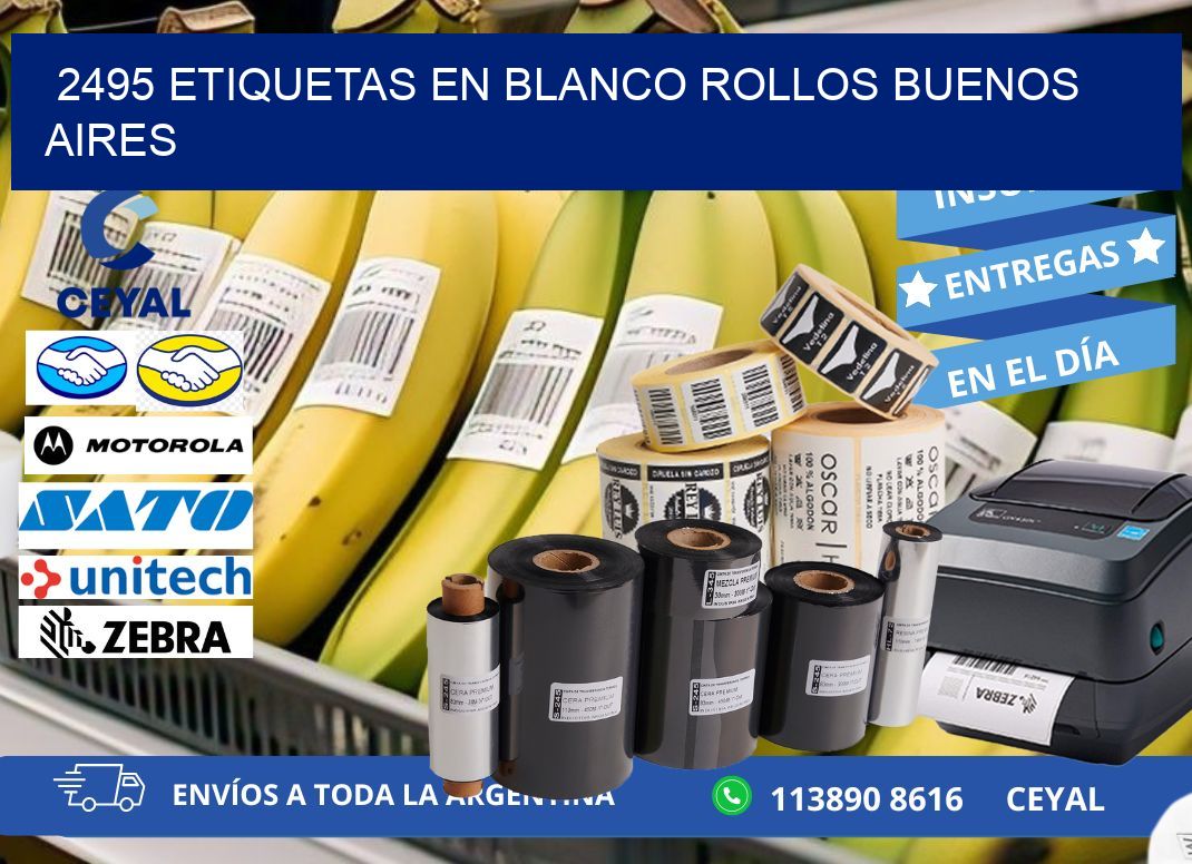 2495 ETIQUETAS EN BLANCO ROLLOS BUENOS AIRES
