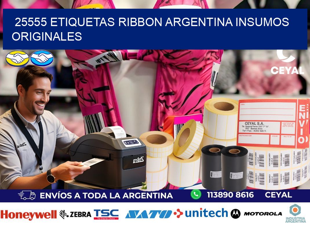 25555 etiquetas ribbon argentina INSUMOS ORIGINALES
