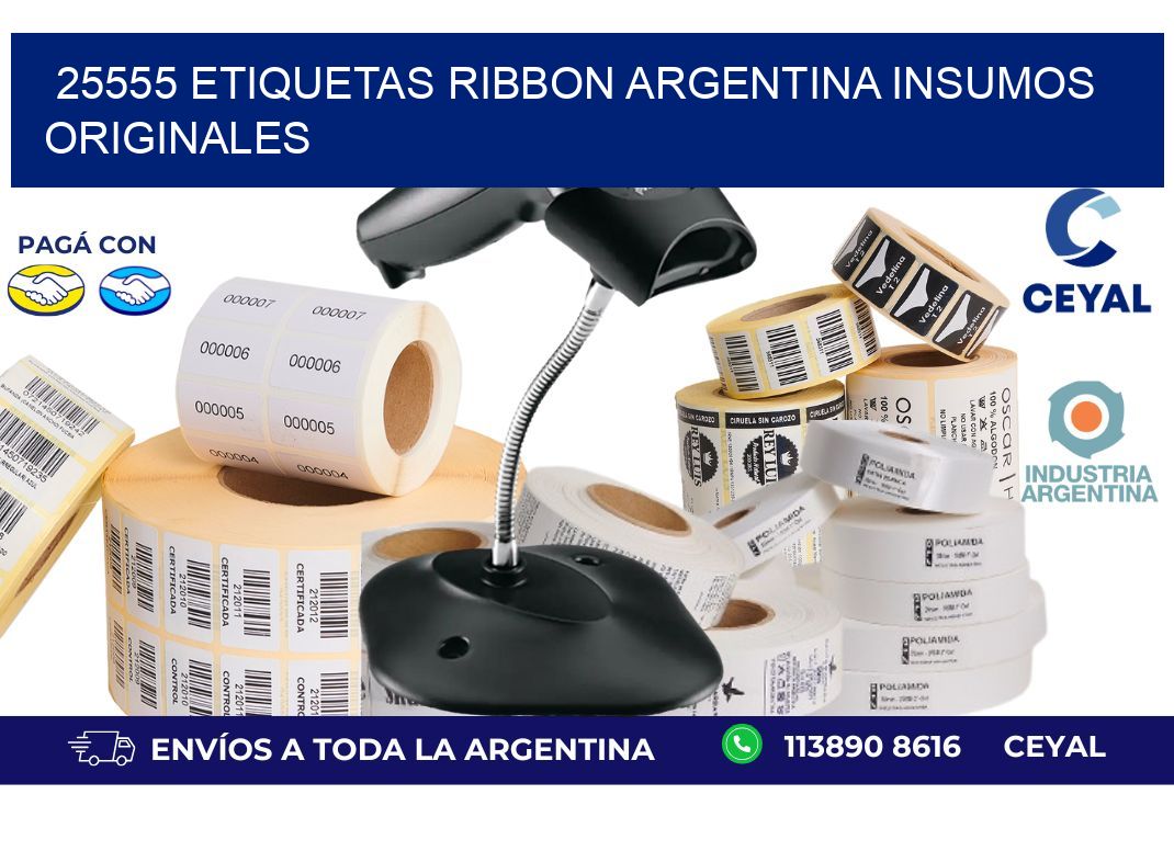 25555 etiquetas ribbon argentina INSUMOS ORIGINALES