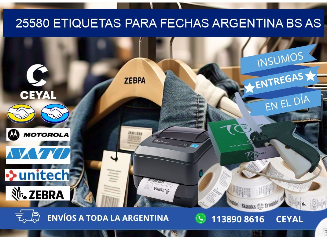 25580 ETIQUETAS PARA FECHAS ARGENTINA BS AS