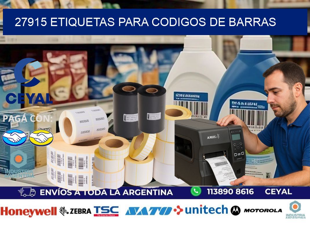 27915 ETIQUETAS PARA CODIGOS DE BARRAS
