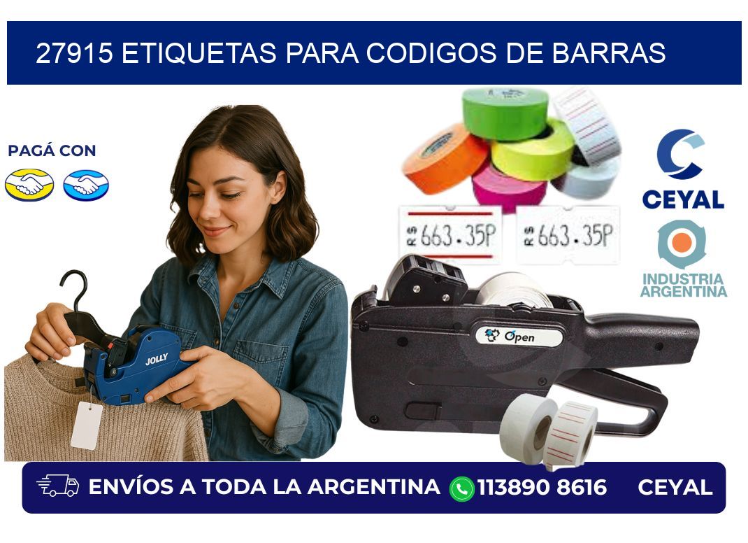 27915 ETIQUETAS PARA CODIGOS DE BARRAS