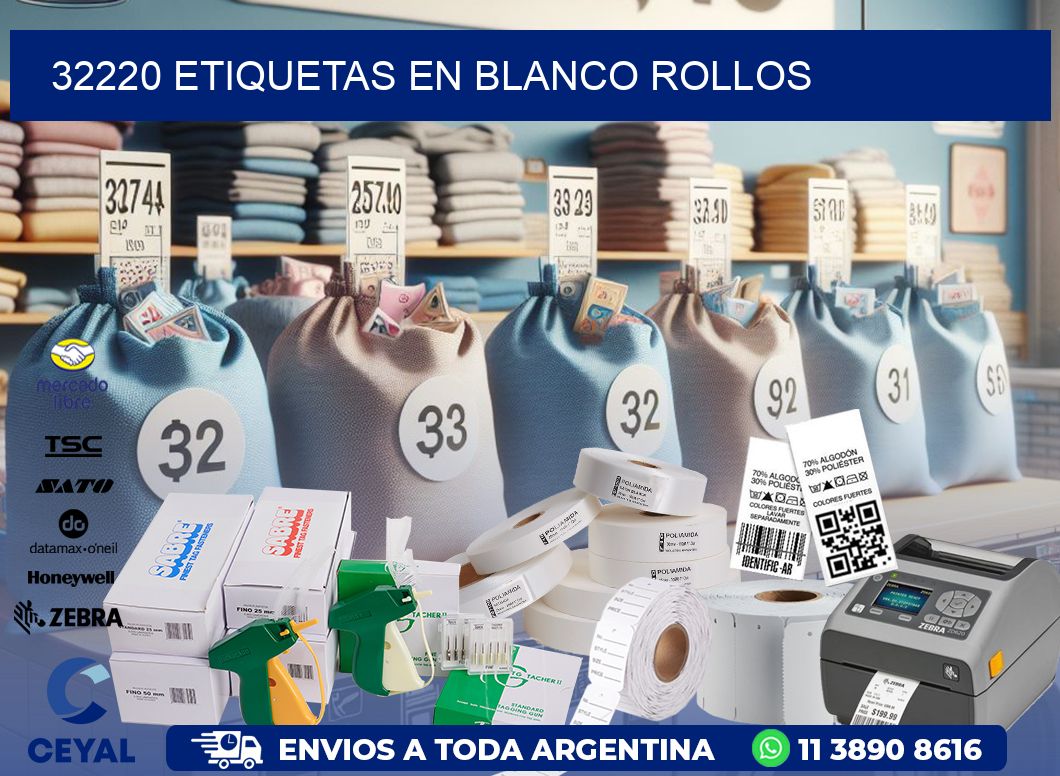32220 ETIQUETAS EN BLANCO ROLLOS