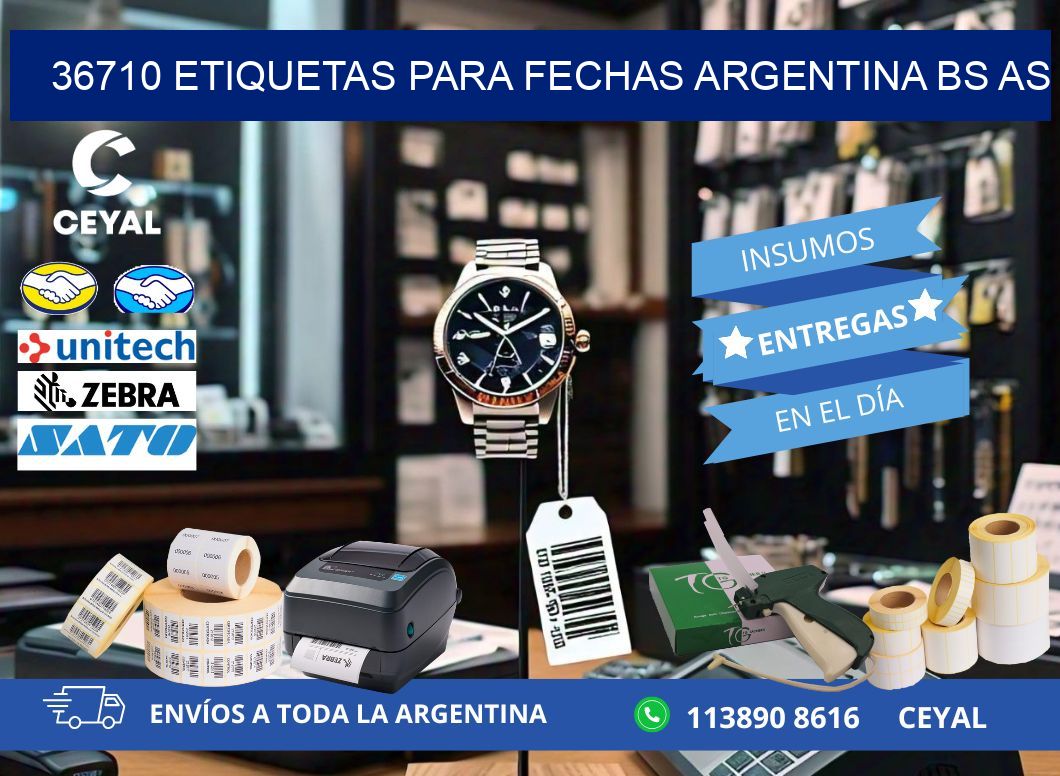 36710 ETIQUETAS PARA FECHAS ARGENTINA BS AS