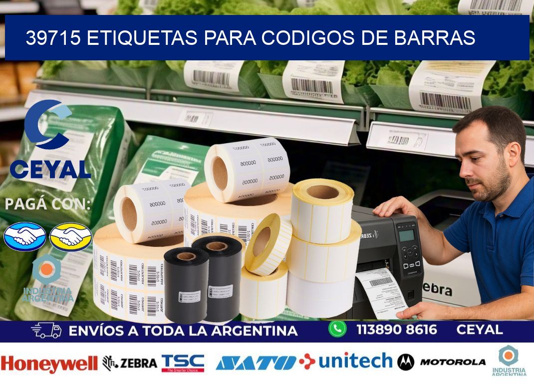 39715 ETIQUETAS PARA CODIGOS DE BARRAS