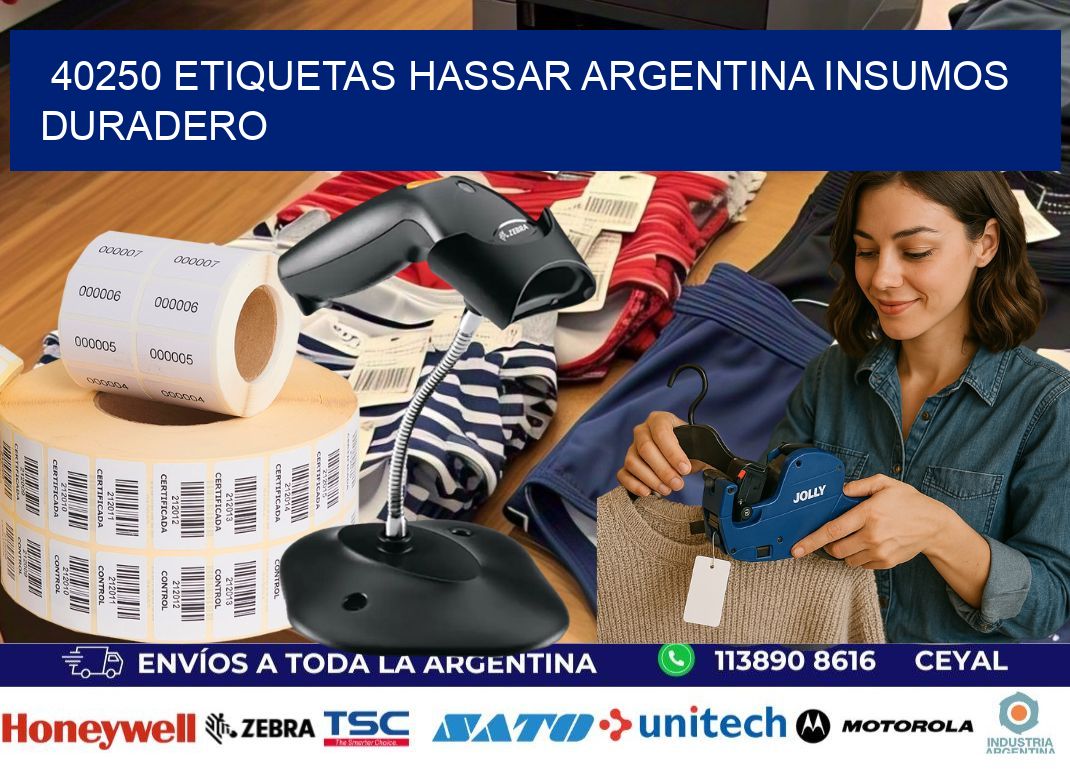 40250 etiquetas hassar argentina INSUMOS DURADERO