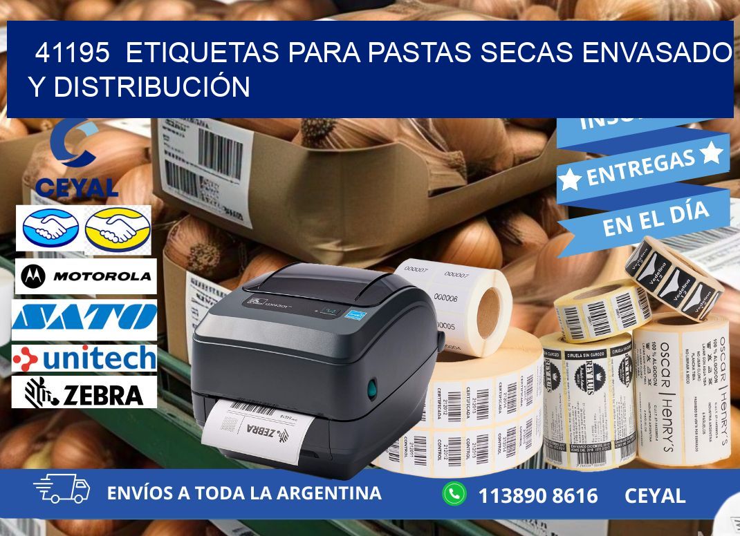 41195  ETIQUETAS PARA PASTAS SECAS ENVASADO Y DISTRIBUCIÓN