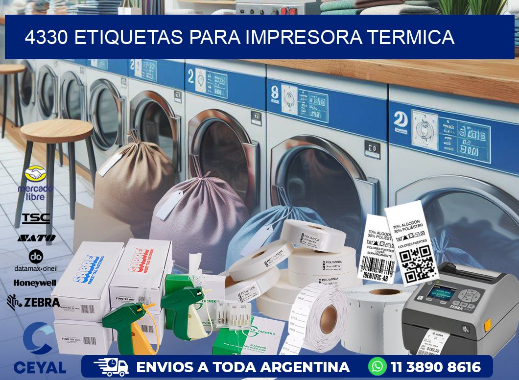 4330 ETIQUETAS PARA IMPRESORA TERMICA