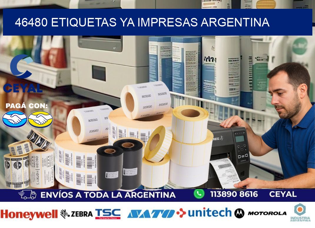 46480 ETIQUETAS YA IMPRESAS ARGENTINA