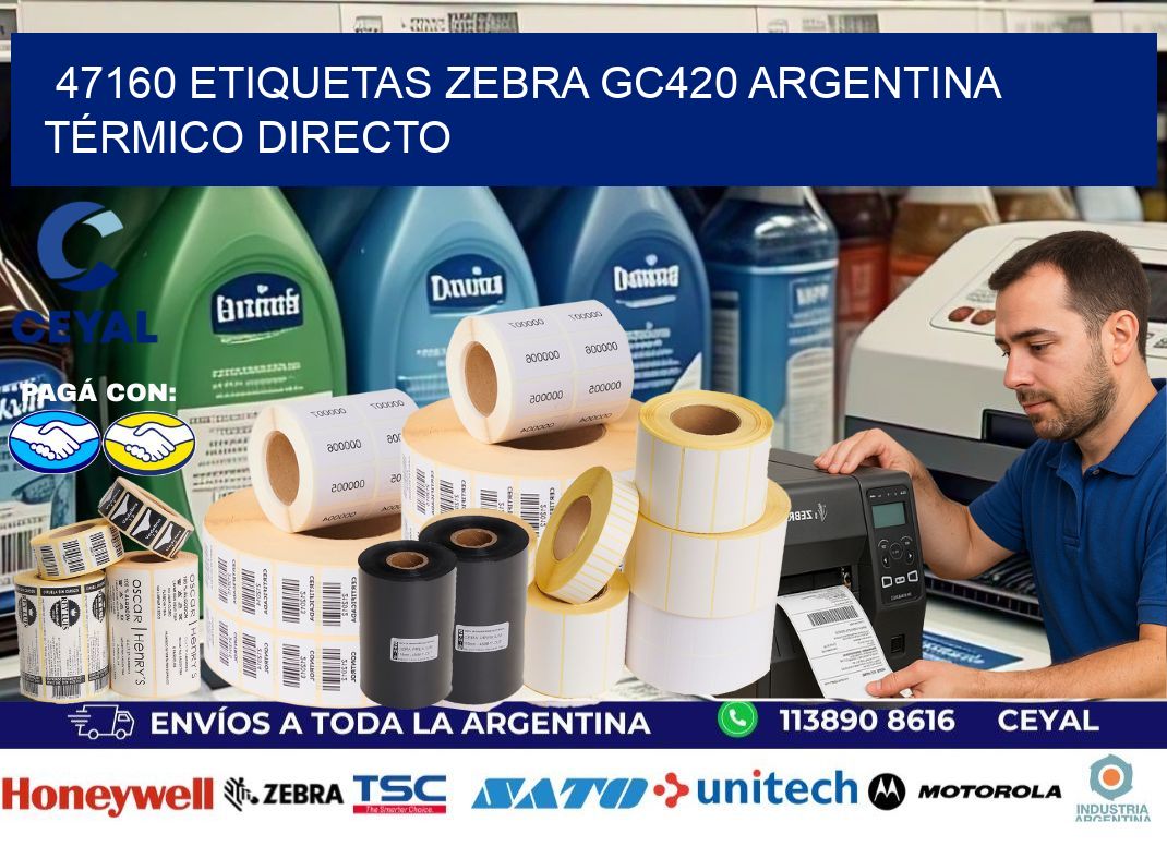 47160 etiquetas zebra gc420 argentina TÉRMICO DIRECTO