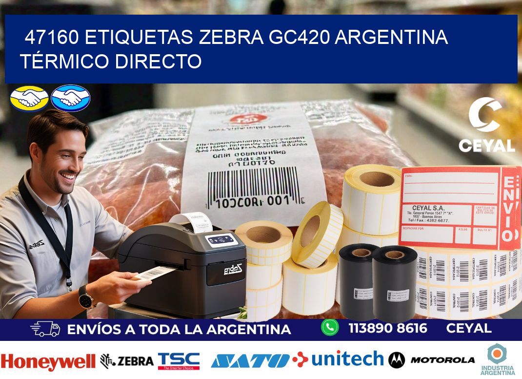 47160 etiquetas zebra gc420 argentina TÉRMICO DIRECTO