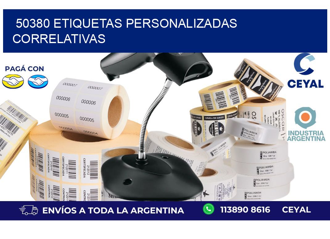 50380 ETIQUETAS PERSONALIZADAS CORRELATIVAS