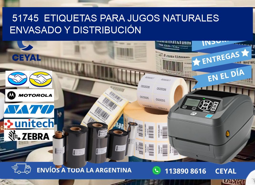 51745  ETIQUETAS PARA JUGOS NATURALES ENVASADO Y DISTRIBUCIÓN