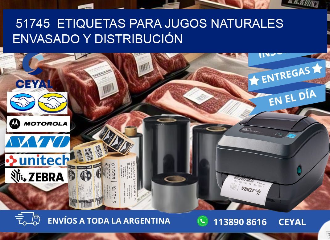 51745  ETIQUETAS PARA JUGOS NATURALES ENVASADO Y DISTRIBUCIÓN