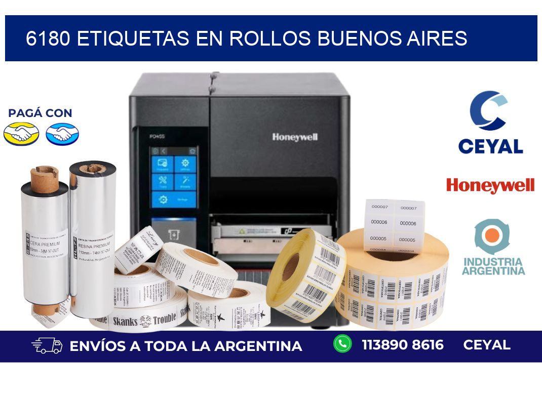 6180 ETIQUETAS EN ROLLOS BUENOS AIRES