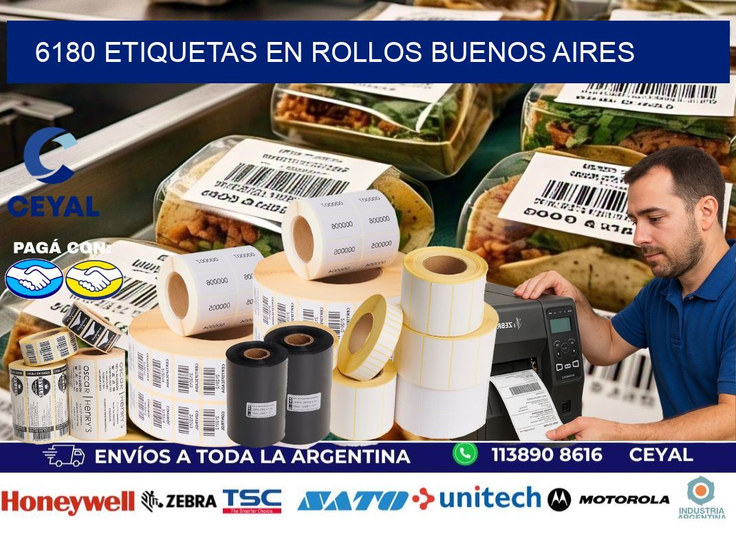 6180 ETIQUETAS EN ROLLOS BUENOS AIRES