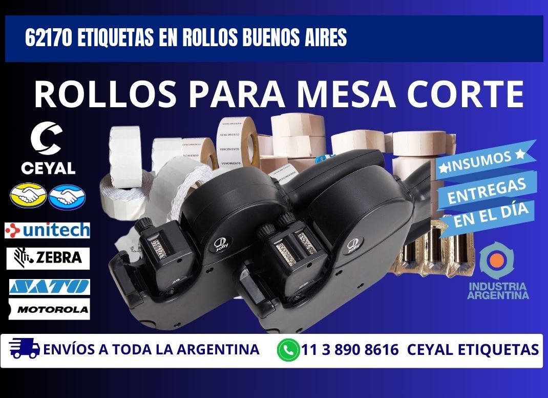 62170 ETIQUETAS EN ROLLOS BUENOS AIRES