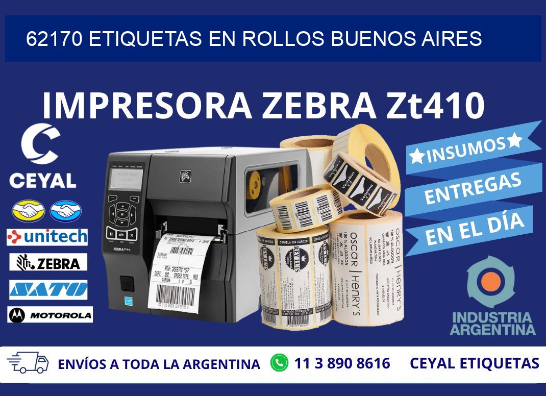 62170 ETIQUETAS EN ROLLOS BUENOS AIRES