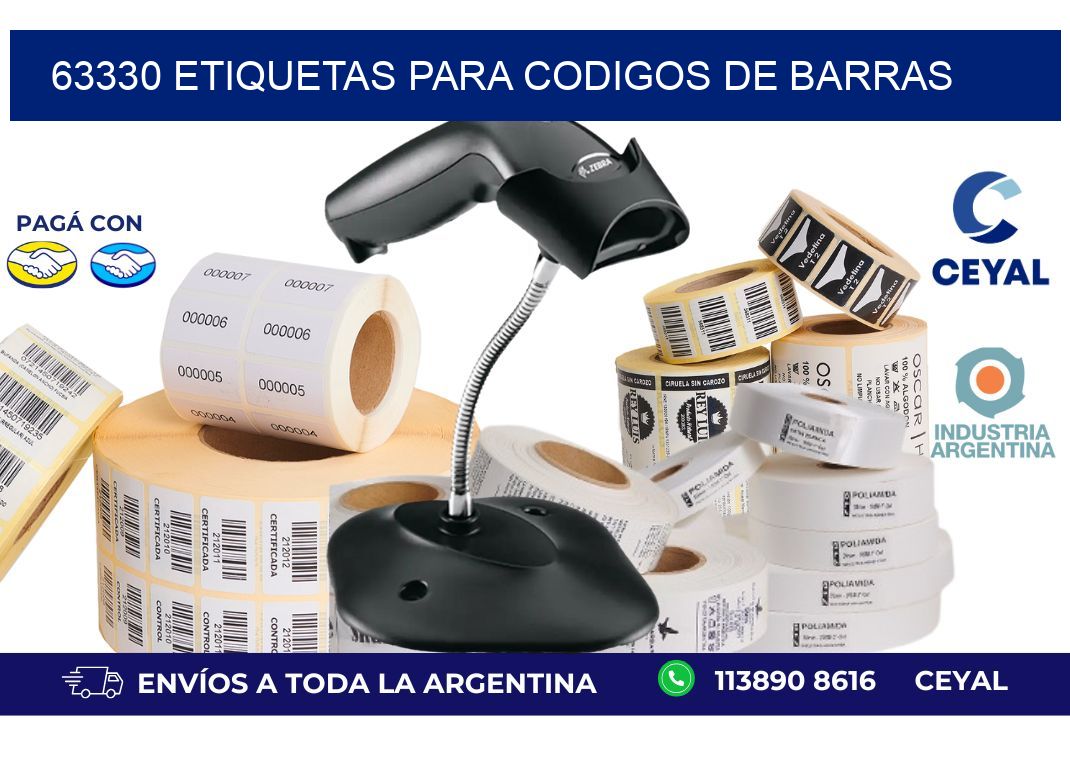 63330 ETIQUETAS PARA CODIGOS DE BARRAS