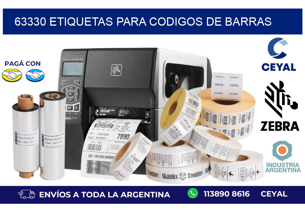 63330 ETIQUETAS PARA CODIGOS DE BARRAS