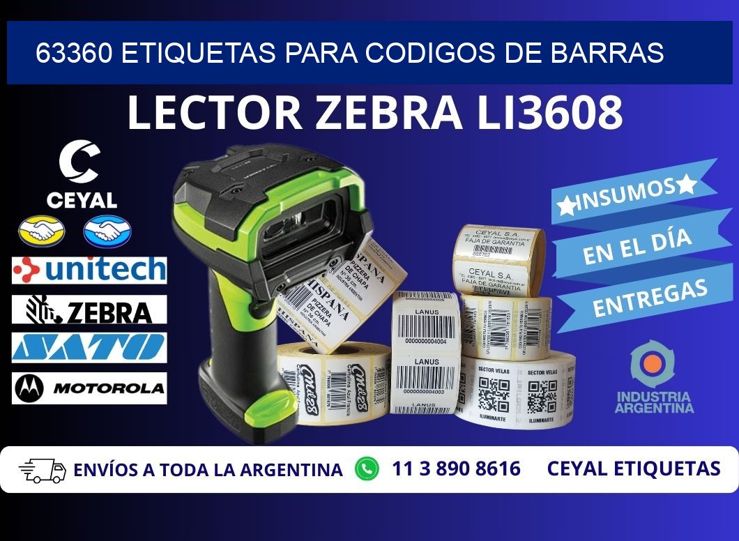 63360 ETIQUETAS PARA CODIGOS DE BARRAS