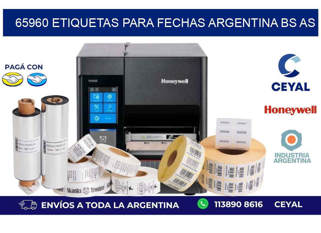 65960 ETIQUETAS PARA FECHAS ARGENTINA BS AS
