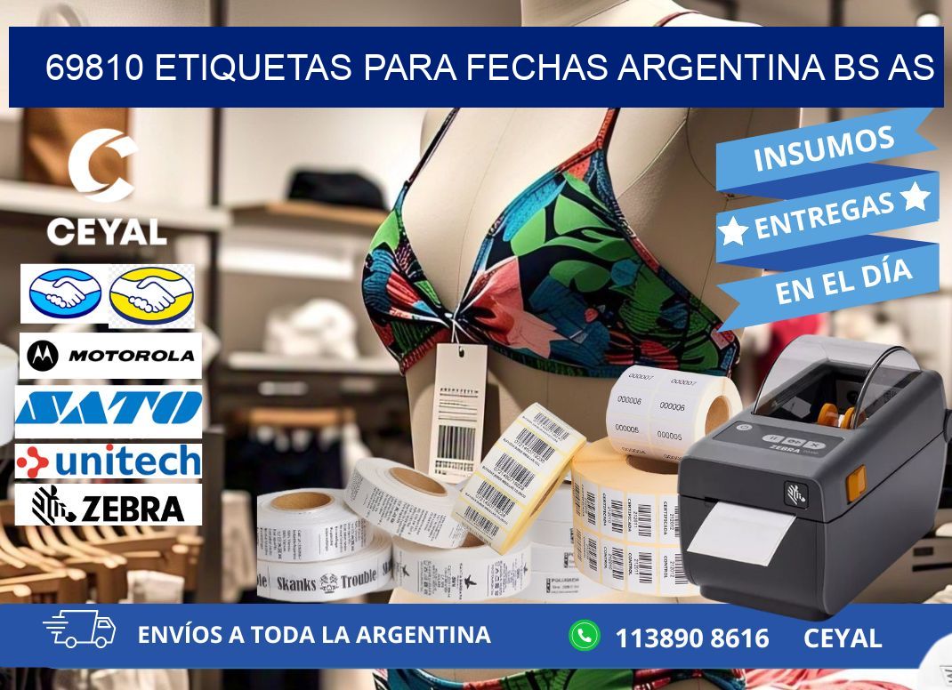 69810 ETIQUETAS PARA FECHAS ARGENTINA BS AS