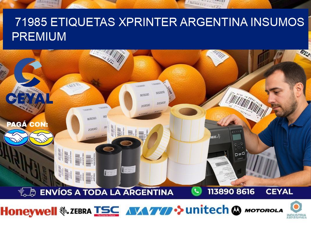 71985 etiquetas xprinter argentina INSUMOS PREMIUM
