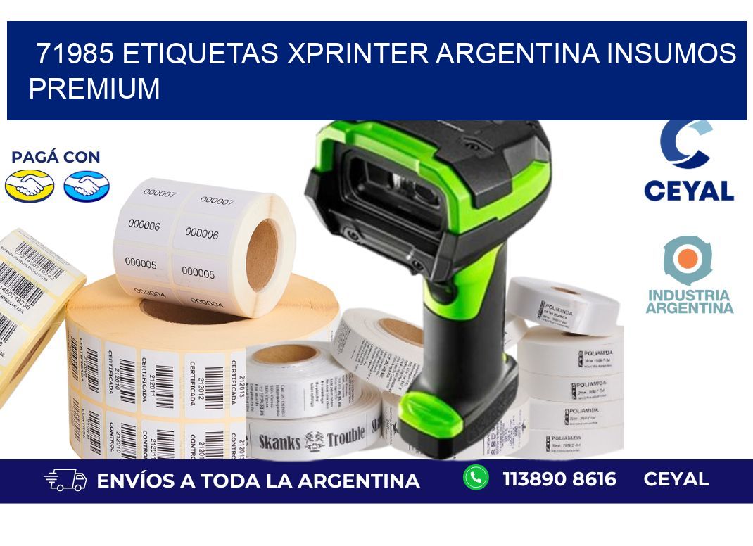 71985 etiquetas xprinter argentina INSUMOS PREMIUM