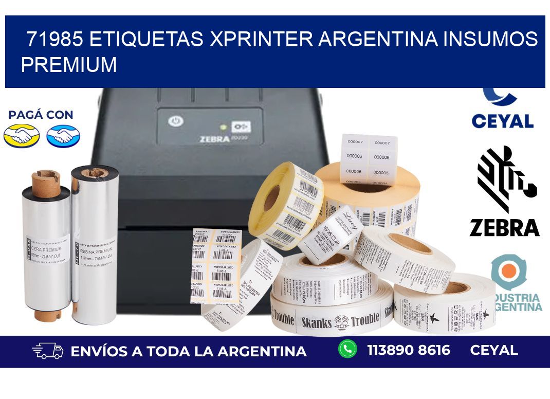 71985 etiquetas xprinter argentina INSUMOS PREMIUM