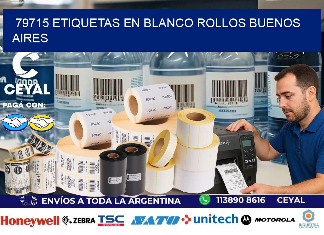 79715 ETIQUETAS EN BLANCO ROLLOS BUENOS AIRES