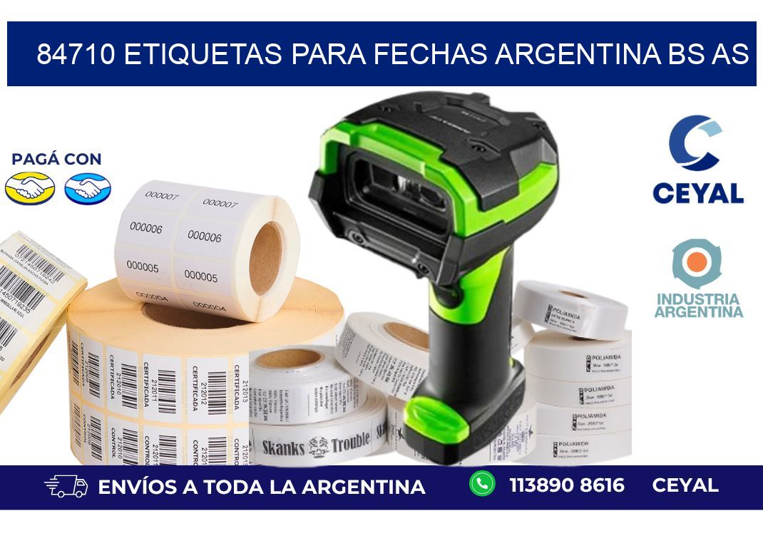 84710 ETIQUETAS PARA FECHAS ARGENTINA BS AS