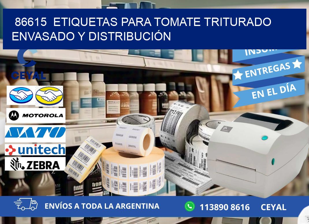86615  ETIQUETAS PARA TOMATE TRITURADO ENVASADO Y DISTRIBUCIÓN