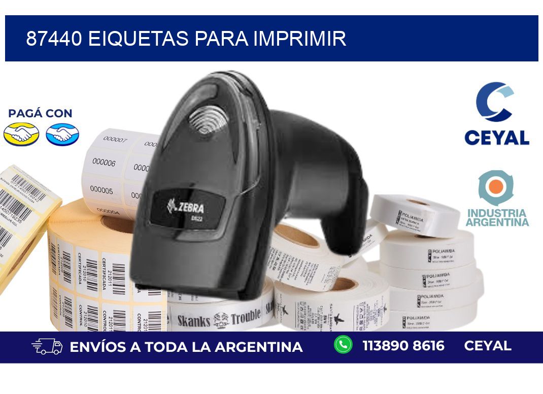 87440 EIQUETAS PARA IMPRIMIR