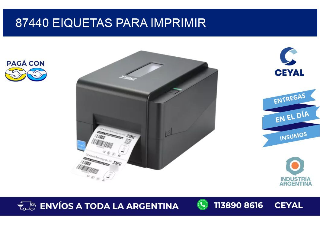 87440 EIQUETAS PARA IMPRIMIR