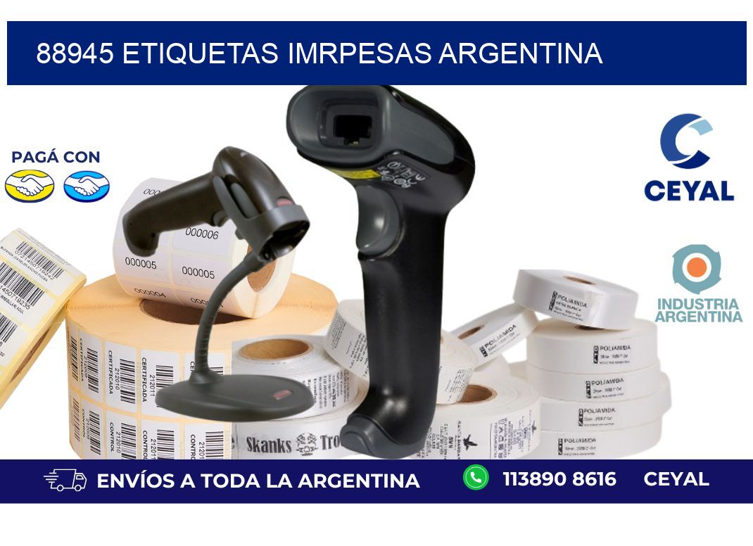 88945 etiquetas imrpesas argentina